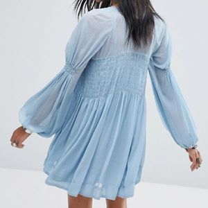 Free People Lini Smocked Mini Dress